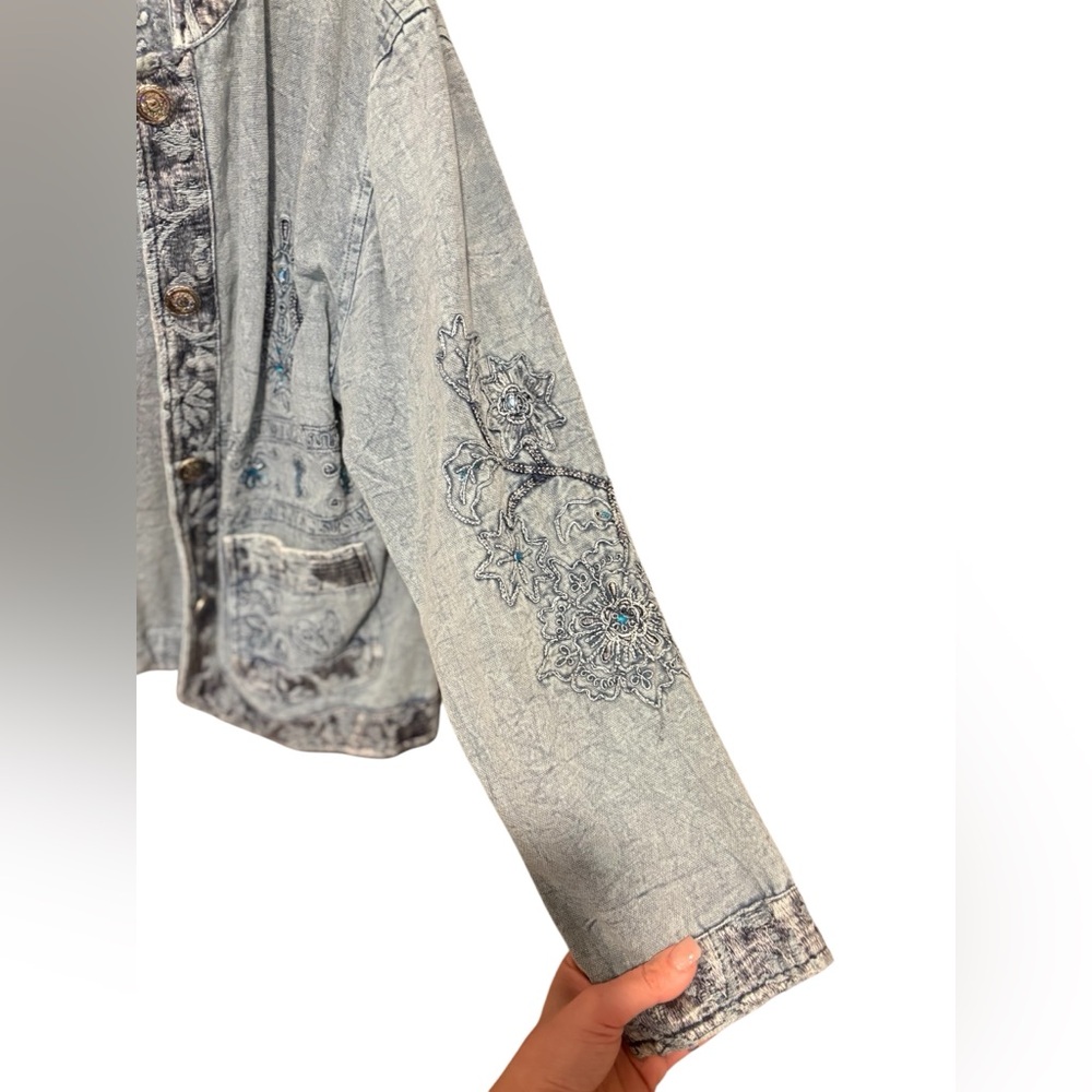 Flashback Embroidered Denim Jacket - image 6